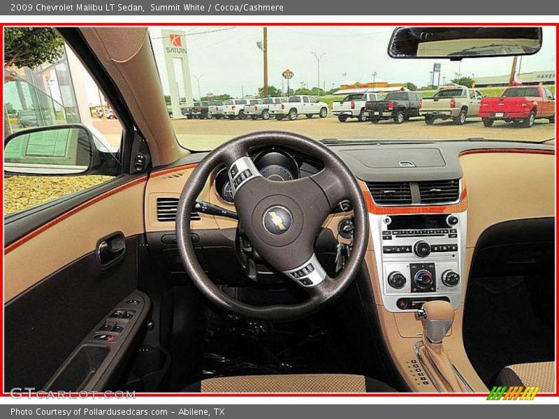 Summit White / Cocoa/Cashmere 2009 Chevrolet Malibu LT Sedan