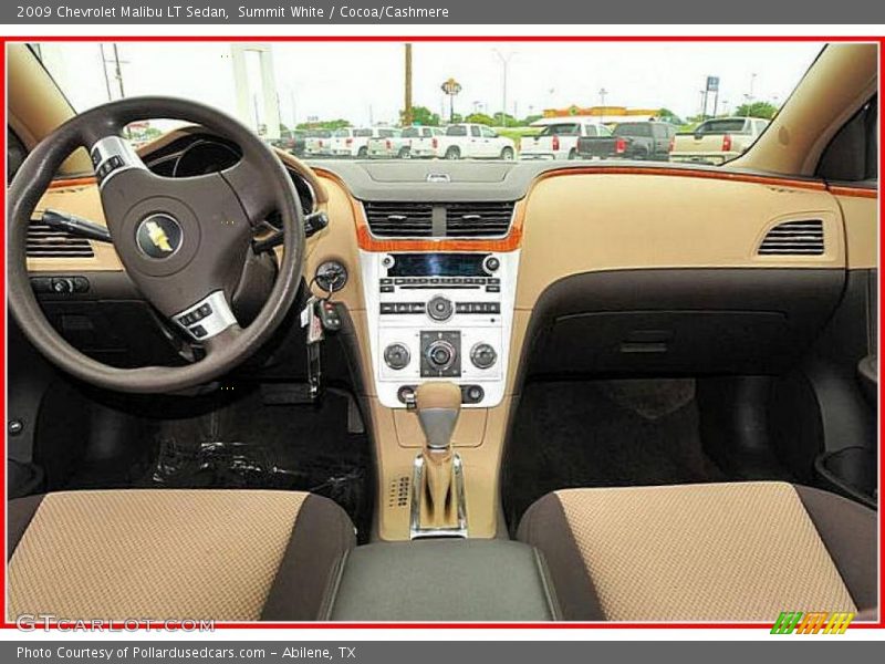 Summit White / Cocoa/Cashmere 2009 Chevrolet Malibu LT Sedan