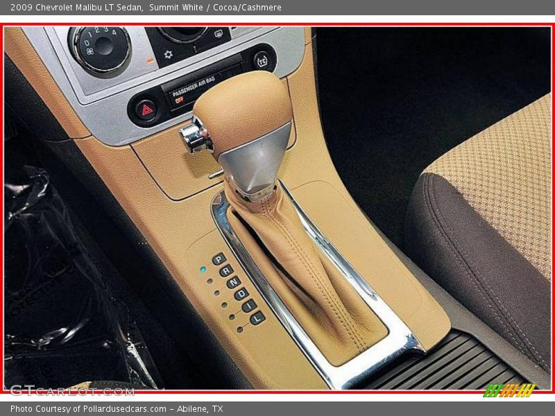 Summit White / Cocoa/Cashmere 2009 Chevrolet Malibu LT Sedan