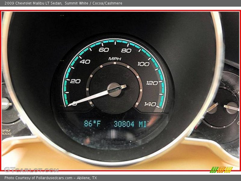 Summit White / Cocoa/Cashmere 2009 Chevrolet Malibu LT Sedan