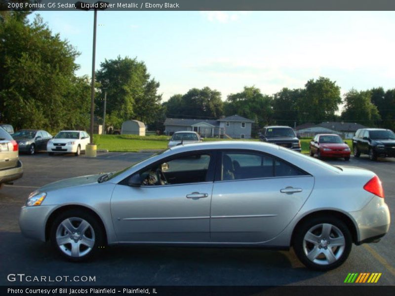 Liquid Silver Metallic / Ebony Black 2008 Pontiac G6 Sedan