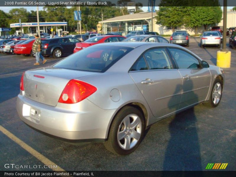 Liquid Silver Metallic / Ebony Black 2008 Pontiac G6 Sedan