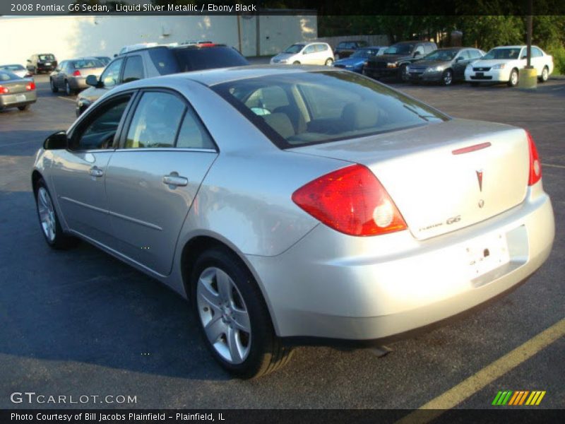 Liquid Silver Metallic / Ebony Black 2008 Pontiac G6 Sedan