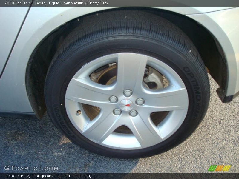 Liquid Silver Metallic / Ebony Black 2008 Pontiac G6 Sedan