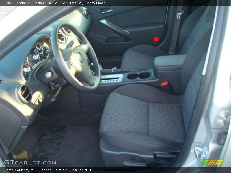 Liquid Silver Metallic / Ebony Black 2008 Pontiac G6 Sedan