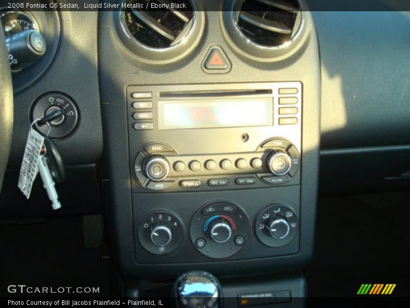 Liquid Silver Metallic / Ebony Black 2008 Pontiac G6 Sedan