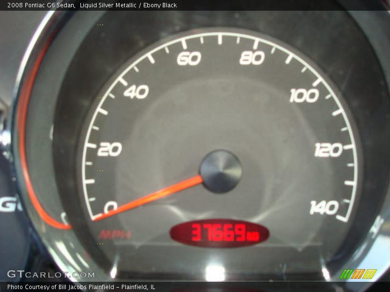 Liquid Silver Metallic / Ebony Black 2008 Pontiac G6 Sedan