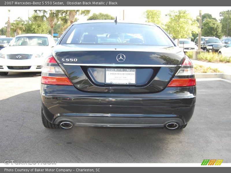 Obsidian Black Metallic / Black 2007 Mercedes-Benz S 550 Sedan