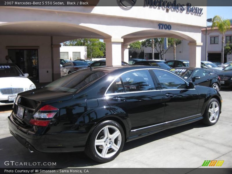 Black / Black 2007 Mercedes-Benz S 550 Sedan