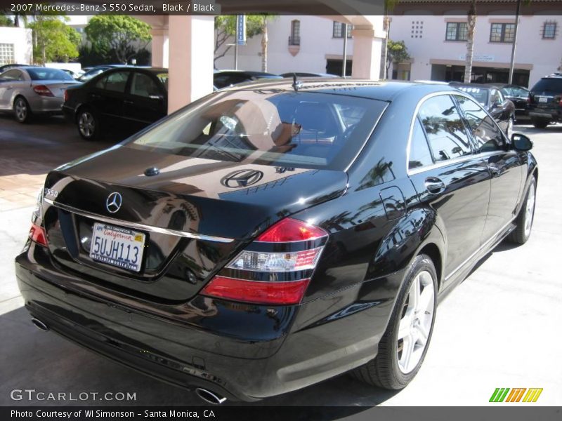 Black / Black 2007 Mercedes-Benz S 550 Sedan