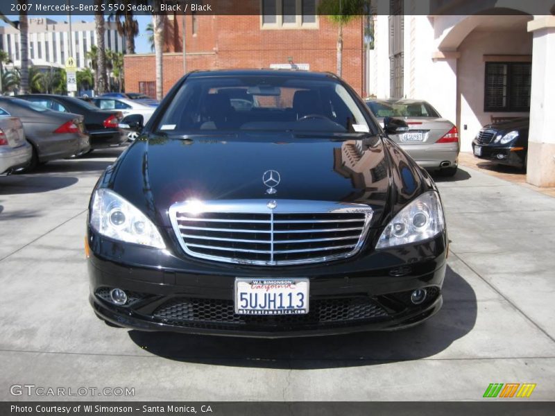 Black / Black 2007 Mercedes-Benz S 550 Sedan