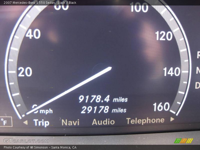 Black / Black 2007 Mercedes-Benz S 550 Sedan