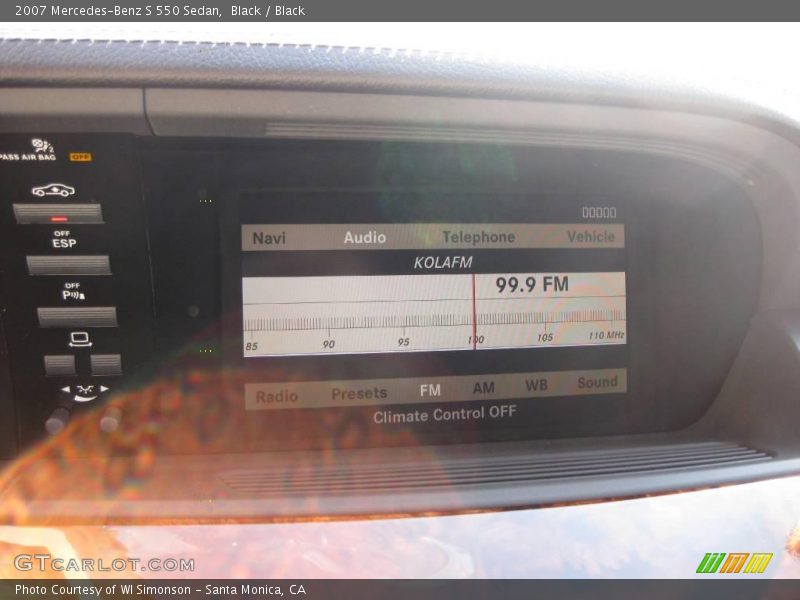 Black / Black 2007 Mercedes-Benz S 550 Sedan