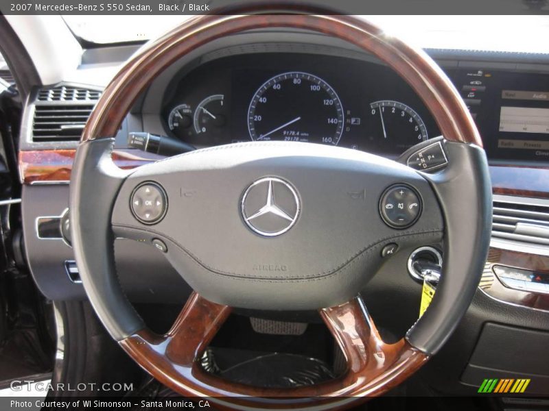 Black / Black 2007 Mercedes-Benz S 550 Sedan