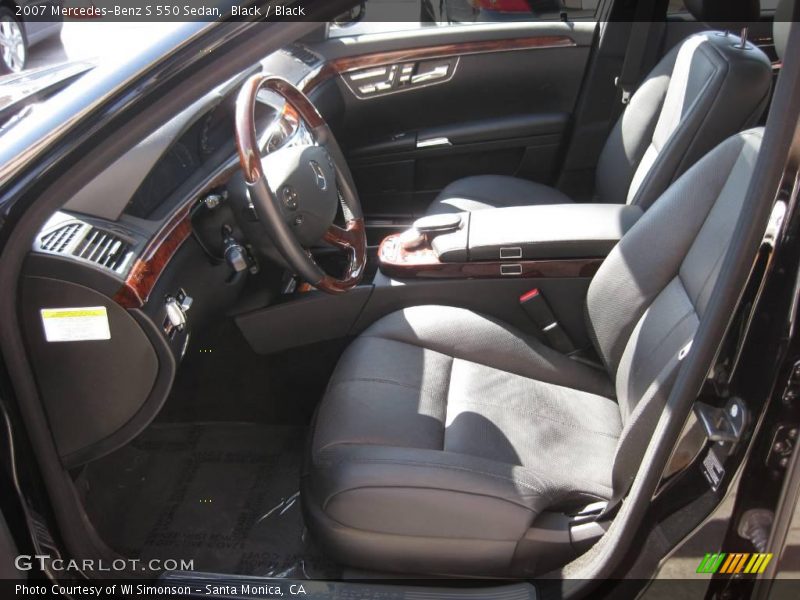Black / Black 2007 Mercedes-Benz S 550 Sedan