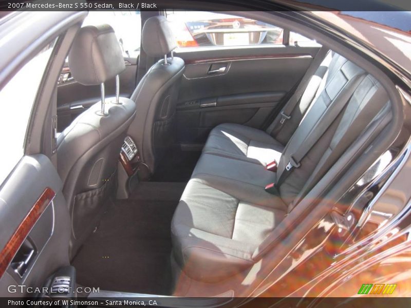 Black / Black 2007 Mercedes-Benz S 550 Sedan