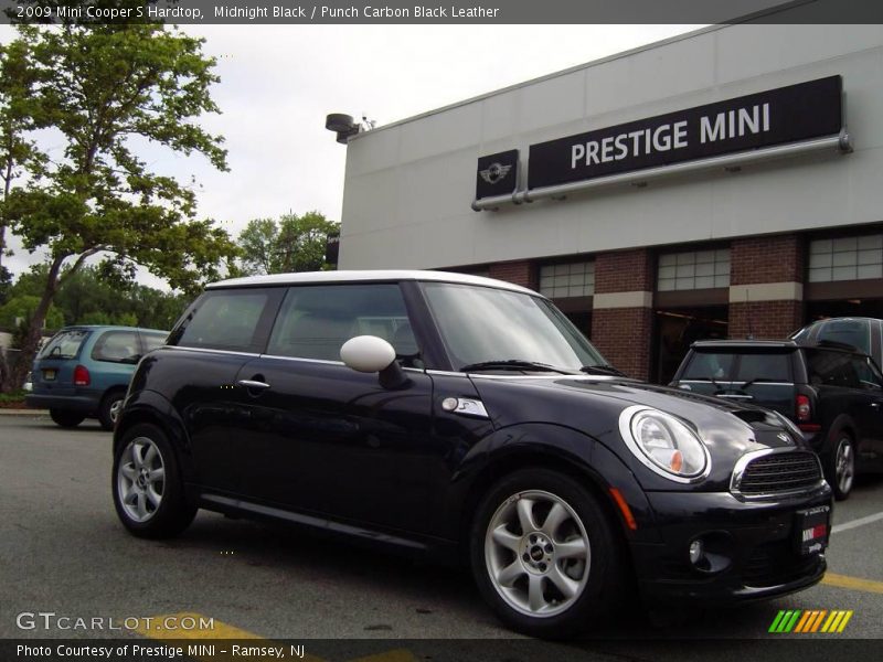 Midnight Black / Punch Carbon Black Leather 2009 Mini Cooper S Hardtop