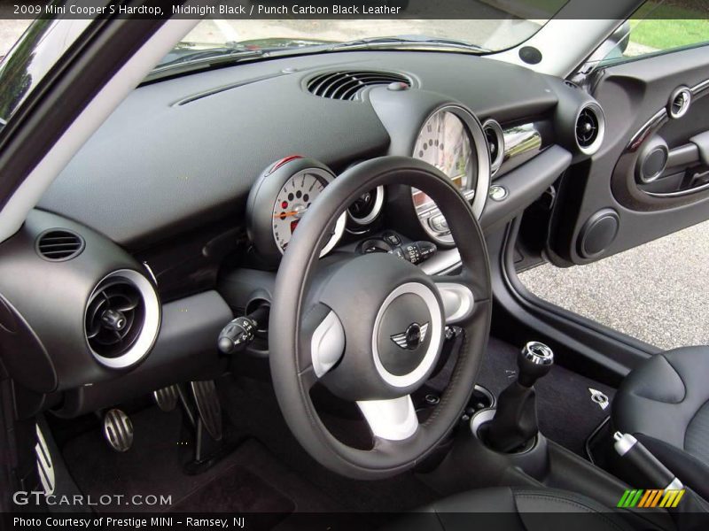 Midnight Black / Punch Carbon Black Leather 2009 Mini Cooper S Hardtop