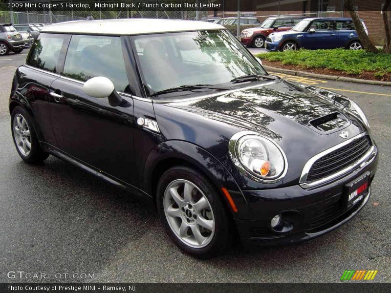 Midnight Black / Punch Carbon Black Leather 2009 Mini Cooper S Hardtop