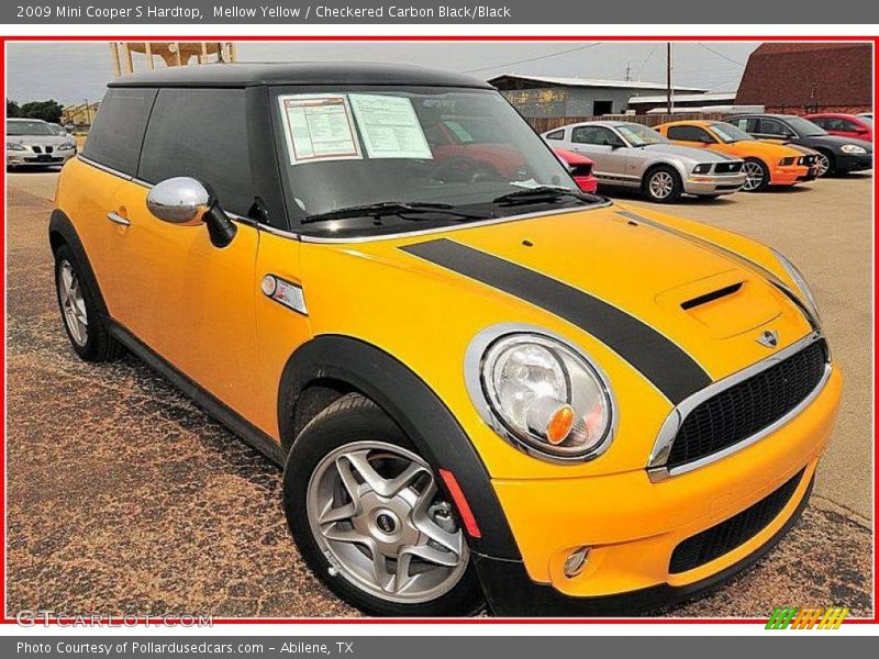 Mellow Yellow / Checkered Carbon Black/Black 2009 Mini Cooper S Hardtop