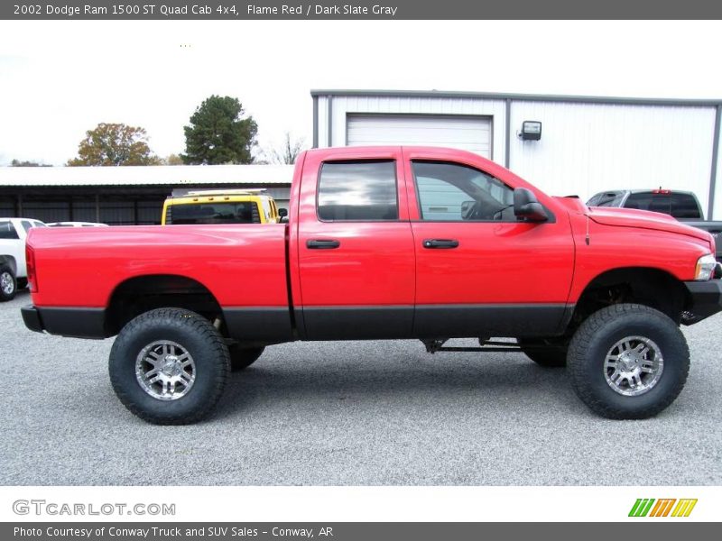 Flame Red / Dark Slate Gray 2002 Dodge Ram 1500 ST Quad Cab 4x4