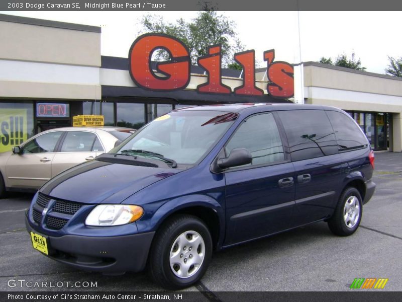 Midnight Blue Pearl / Taupe 2003 Dodge Caravan SE
