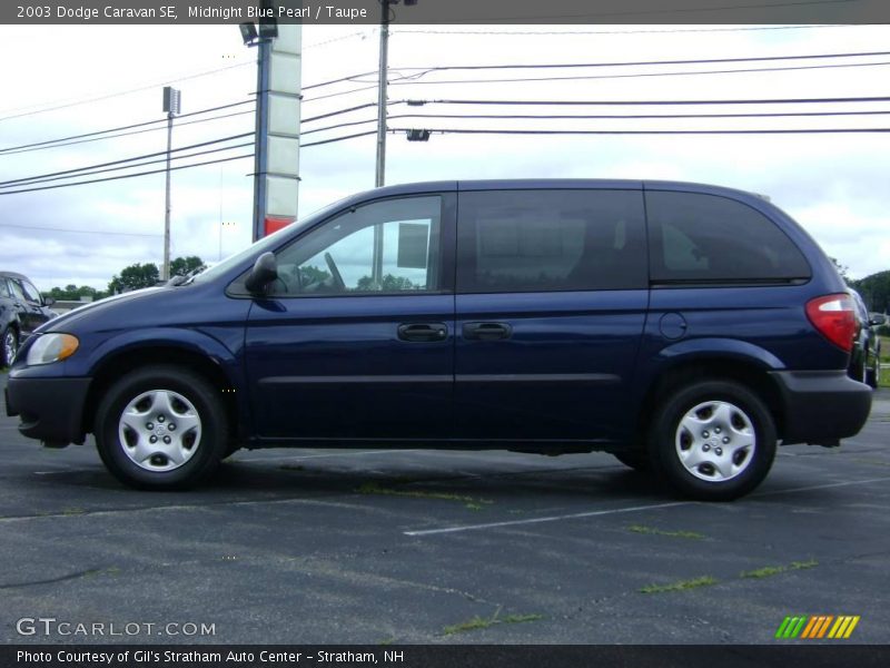Midnight Blue Pearl / Taupe 2003 Dodge Caravan SE
