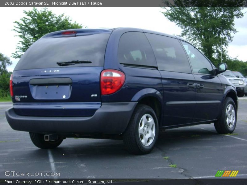 Midnight Blue Pearl / Taupe 2003 Dodge Caravan SE