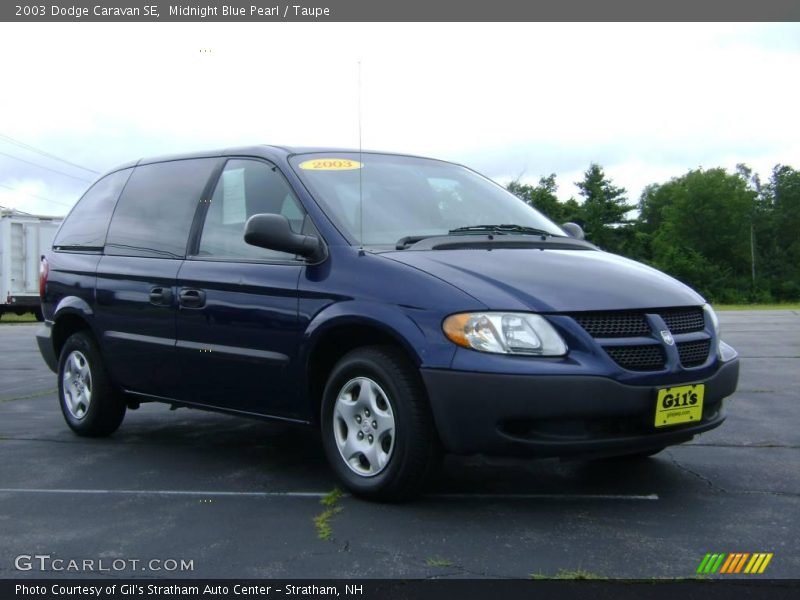 Midnight Blue Pearl / Taupe 2003 Dodge Caravan SE