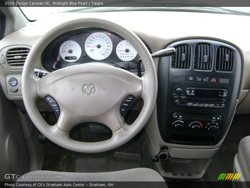 Midnight Blue Pearl / Taupe 2003 Dodge Caravan SE