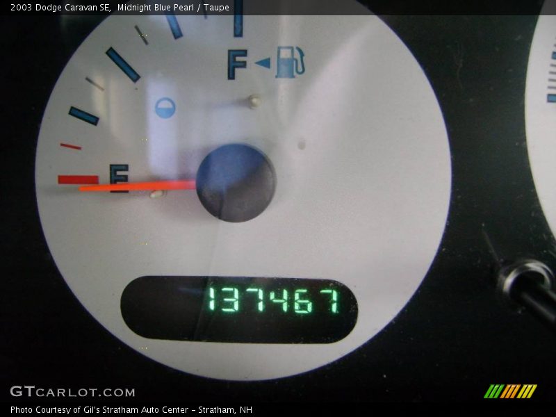 Midnight Blue Pearl / Taupe 2003 Dodge Caravan SE