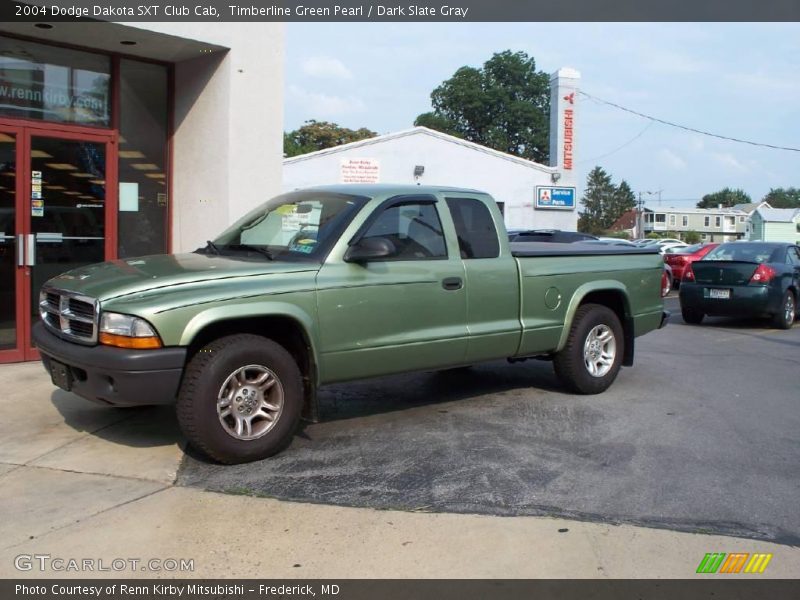 Timberline Green Pearl / Dark Slate Gray 2004 Dodge Dakota SXT Club Cab