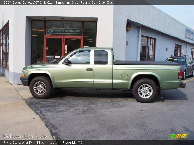Timberline Green Pearl / Dark Slate Gray 2004 Dodge Dakota SXT Club Cab