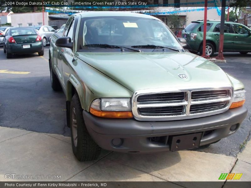 Timberline Green Pearl / Dark Slate Gray 2004 Dodge Dakota SXT Club Cab