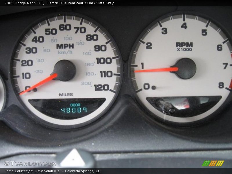 Electric Blue Pearlcoat / Dark Slate Gray 2005 Dodge Neon SXT