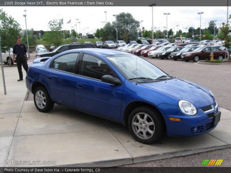 Electric Blue Pearlcoat / Dark Slate Gray 2005 Dodge Neon SXT