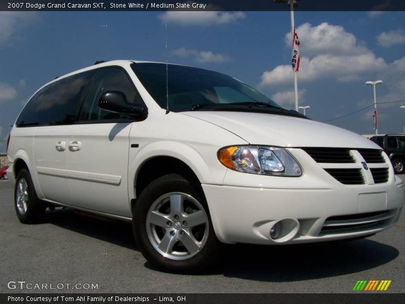 Stone White / Medium Slate Gray 2007 Dodge Grand Caravan SXT
