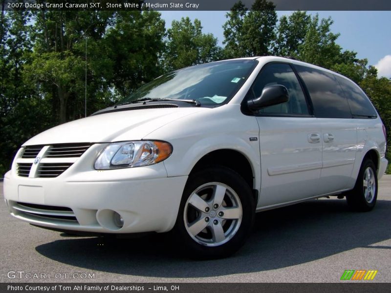 Stone White / Medium Slate Gray 2007 Dodge Grand Caravan SXT