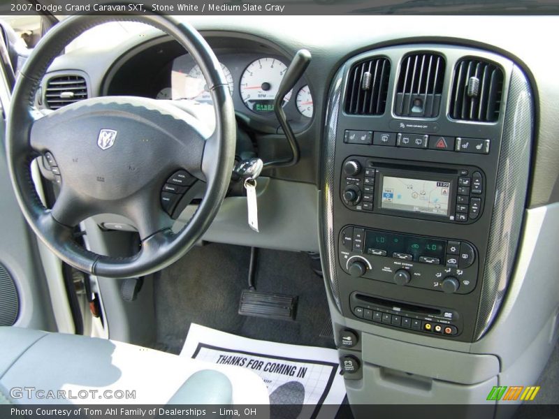 Stone White / Medium Slate Gray 2007 Dodge Grand Caravan SXT