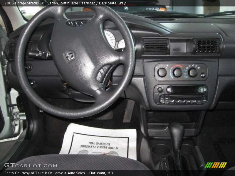 Satin Jade Pearlcoat / Dark Slate Grey 2006 Dodge Stratus SXT Sedan