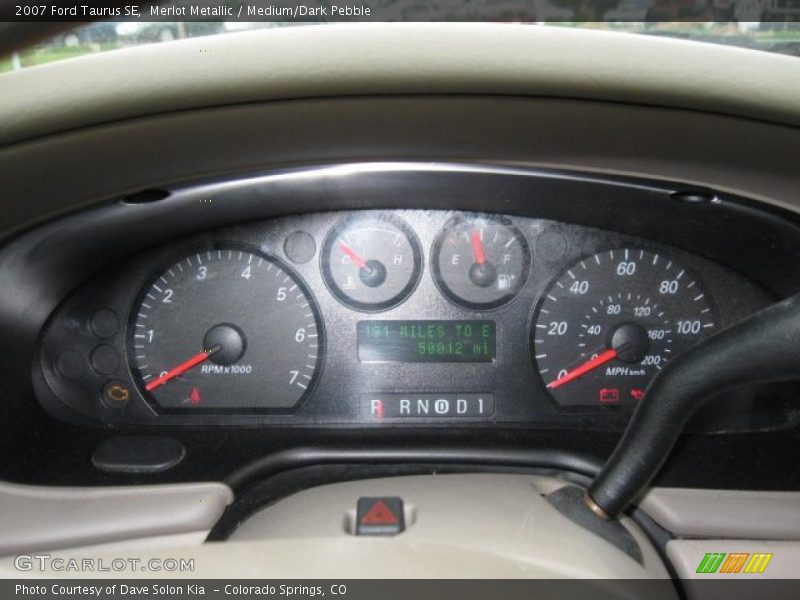 Merlot Metallic / Medium/Dark Pebble 2007 Ford Taurus SE