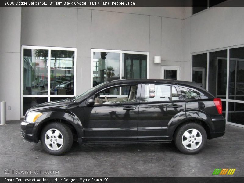 Brilliant Black Crystal Pearl / Pastel Pebble Beige 2008 Dodge Caliber SE