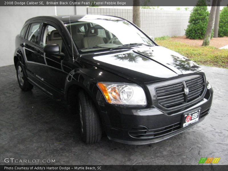 Brilliant Black Crystal Pearl / Pastel Pebble Beige 2008 Dodge Caliber SE