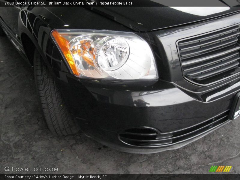 Brilliant Black Crystal Pearl / Pastel Pebble Beige 2008 Dodge Caliber SE