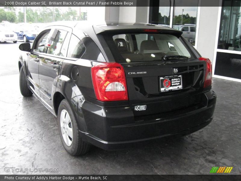 Brilliant Black Crystal Pearl / Pastel Pebble Beige 2008 Dodge Caliber SE