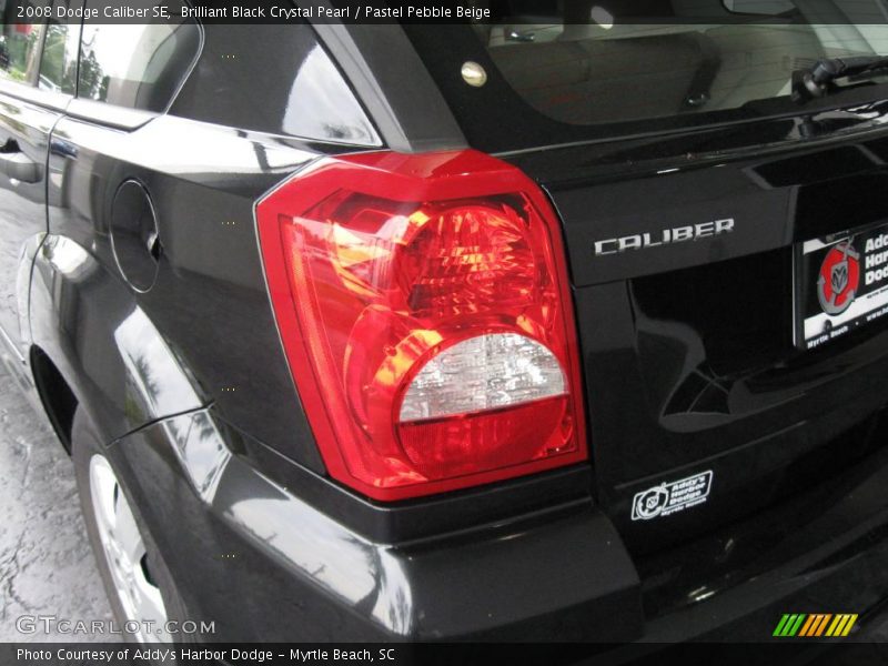 Brilliant Black Crystal Pearl / Pastel Pebble Beige 2008 Dodge Caliber SE