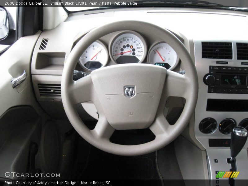 Brilliant Black Crystal Pearl / Pastel Pebble Beige 2008 Dodge Caliber SE
