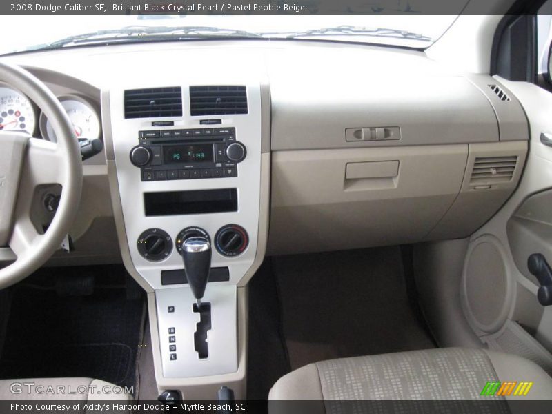 Brilliant Black Crystal Pearl / Pastel Pebble Beige 2008 Dodge Caliber SE