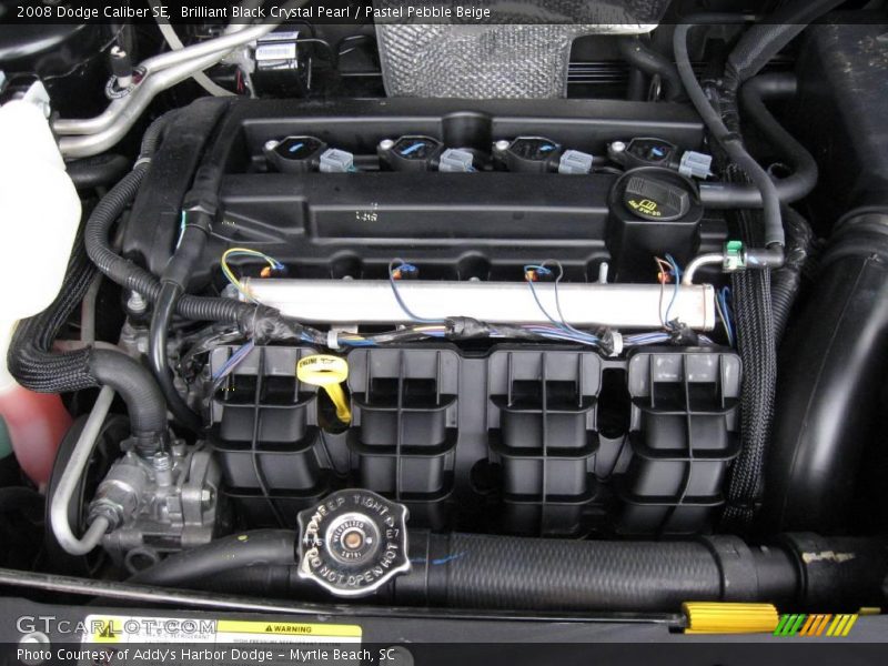 Brilliant Black Crystal Pearl / Pastel Pebble Beige 2008 Dodge Caliber SE