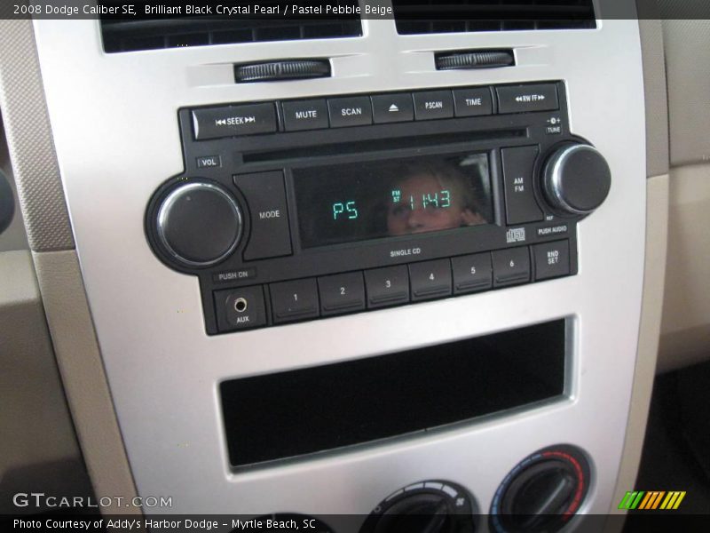 Brilliant Black Crystal Pearl / Pastel Pebble Beige 2008 Dodge Caliber SE